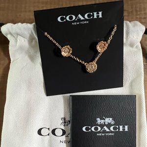 Coach necklace and earring combo